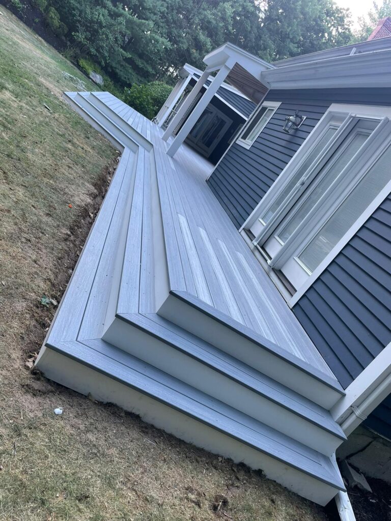 Composite stairs built in Westwood, MA